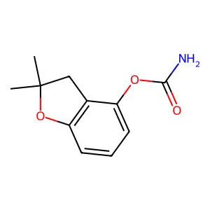 4-Benzofuranol, 2,3-dihydro-2,2-dimethyl-, carbamate structure