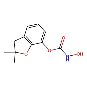 7-Benzofuranol, 2,3-dihydro-2,2-dimethyl-, N-hydroxycarbamate structure