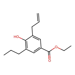 Ethyl 4-hydroxy-3-(2-propen-1-yl)-5-propylbenzoate structure