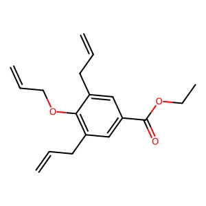 Benzoic acid, 4-(allyloxy)-3,5-diallyl-, ethyl ester structure
