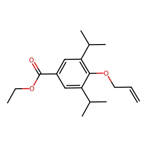 Benzoic acid, 4-(allyloxy)-3,5-diisopropyl-, ethyl ester structure