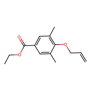 Benzoic acid, 4-(allyloxy)-3,5-dimethyl-, ethyl ester structure