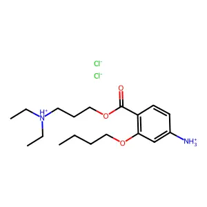 3-(Diethylamino)propyl 4-amino-2-butoxybenzoate--hydrogen chloride (1/2) structure