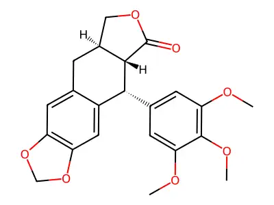 Deoxypodophyllotoxin structure