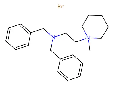 Piperidinium, 1-(2-(dibenzylamino)ethyl)-1-methyl-, bromide structure