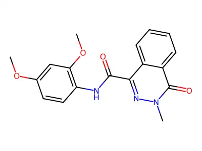 N-(2,4-dimethoxyphenyl)-3-methyl-4-oxo-3,4-dihydrophthalazine-1-carboxamide structure