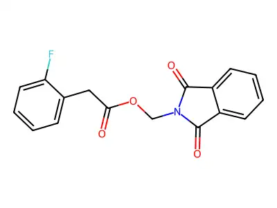 (1,3-Dioxoisoindol-2-yl)methyl 2-(2-fluorophenyl)acetate structure