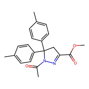 methyl 1-acetyl-5,5-bis(4-methylphenyl)-4H-pyrazole-3-carboxylate structure
