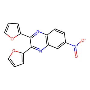 2,3-Bis(furan-2-yl)-6-nitroquinoxaline structure