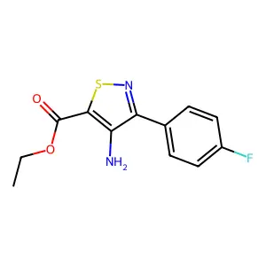 Ethyl 4-amino-3-(4-fluorophenyl)-1,2-thiazole-5-carboxylate structure