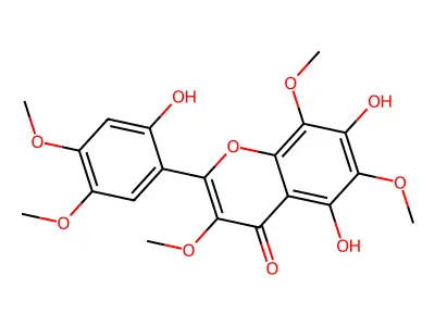 5,7,2'-Trihydroxy-3,6,8,4',5'-pentamethoxyflavone structure