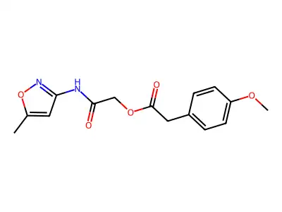 [(5-Methyl-1,2-oxazol-3-yl)carbamoyl]methyl 2-(4-methoxyphenyl)acetate structure