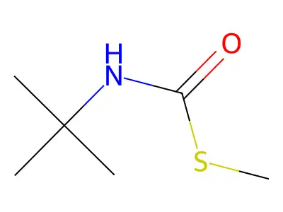 Methyl tert-butylthiocarbamate structure