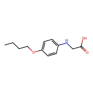 Glycine, N-(p-butoxyphenyl)- structure