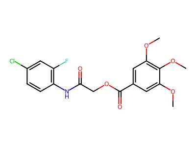 [2-(4-Chloro-2-fluoroanilino)-2-oxoethyl] 3,4,5-trimethoxybenzoate structure