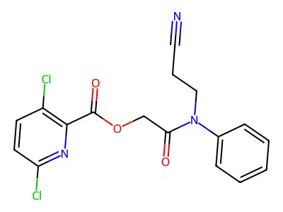 [2-[N-(2-cyanoethyl)anilino]-2-oxoethyl] 3,6-dichloropyridine-2-carboxylate structure