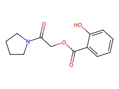 (2-Oxo-2-pyrrolidin-1-ylethyl) 2-hydroxybenzoate structure