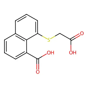8-[(Carboxymethyl)sulfanyl]-1-naphthoic acid structure