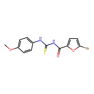 5-bromo-N-[(4-methoxyphenyl)carbamothioyl]furan-2-carboxamide structure