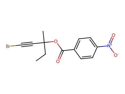1-Bromo-3-methylpent-1-yn-3-yl 4-nitrobenzoate structure