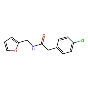 2-(4-chlorophenyl)-N-(furan-2-ylmethyl)acetamide structure