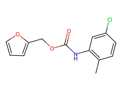 Furfuryl N-(5-chloro-2-methylphenyl)carbamate structure
