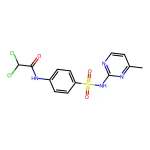 2,2-dichloro-N-[4-[(4-methylpyrimidin-2-yl)sulfamoyl]phenyl]acetamide structure