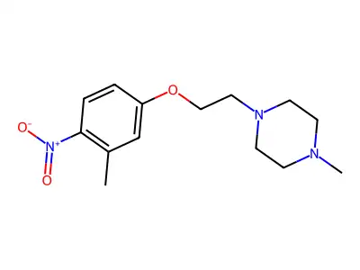 1-Methyl-4-[2-(3-methyl-4-nitrophenoxy)ethyl]piperazine structure