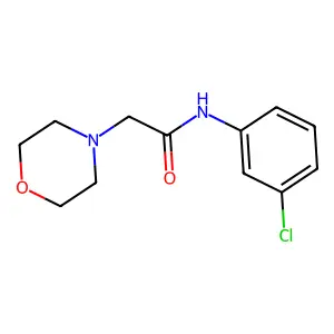 N-(3-chlorophenyl)-2-(morpholin-4-yl)acetamide structure