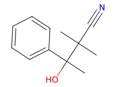 3-Hydroxy-2,2-dimethyl-3-phenylbutanenitrile structure