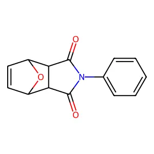 (3aS,4R,7S,7aR)-2-phenyl-3a,4,7,7a-tetrahydro-4,7-epoxyisoindole-1,3-dione structure