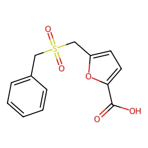 5-[(Benzylsulfonyl)methyl]-2-furoic acid structure
