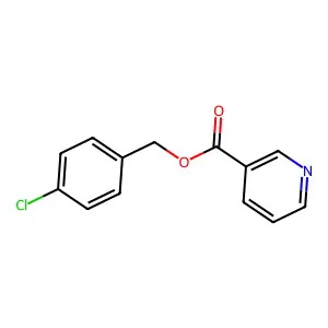 Nicotinic acid, (4-chlorophenyl)methyl ester structure