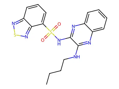 N-(3-(butylamino)quinoxalin-2-yl)benzo[c][1,2,5]thiadiazole-4-sulfonamide structure