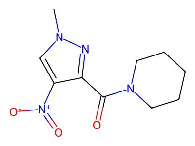 1-Methyl-4-nitropyrazol-3-yl piperidyl ketone structure