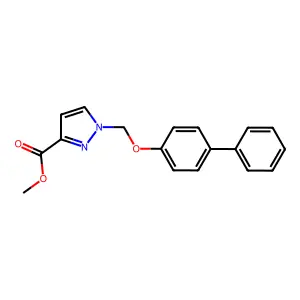 Methyl 1-(([1,1'-biphenyl]-4-yloxy)methyl)-1H-pyrazole-3-carboxylate structure