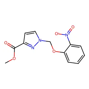 Methyl 1-[(2-nitrophenoxy)methyl]pyrazole-3-carboxylate structure