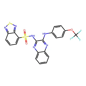 C21H13F3N6O3S2 structure