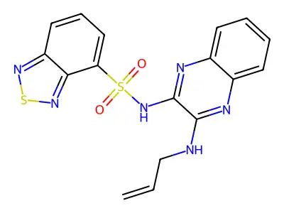 N-(3-(allylamino)quinoxalin-2-yl)benzo[c][1,2,5]thiadiazole-4-sulfonamide structure
