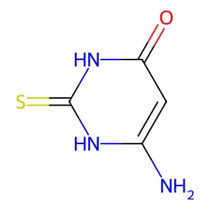 4-Amino-6-hydroxy-2-mercaptopyrimidine monohydrate structure