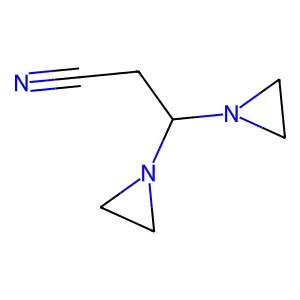 3,3-Bis(1-aziridinyl)propionitrile structure