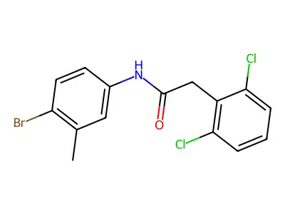 N-(4-Bromo-3-methylphenyl)-2,6-dichlorobenzeneacetamide structure