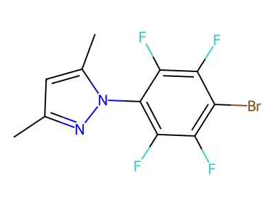 1-(4-bromo-2,3,5,6-tetrafluorophenyl)-3,5-dimethyl-1H-pyrazole structure