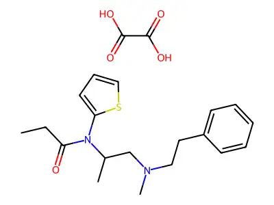 N-(1-Methyl-2-(N-methylphenethylamino)ethyl)-N-(2-thienyl)propionamide oxalate structure