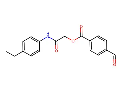 [2-(4-Ethylanilino)-2-oxoethyl] 4-formylbenzoate structure