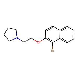1-{2-[(1-Bromonaphthalen-2-yl)oxy]ethyl}pyrrolidine structure
