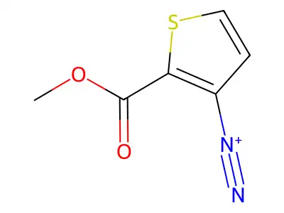 2-(Methoxycarbonyl)-3-thiophenediazonium structure