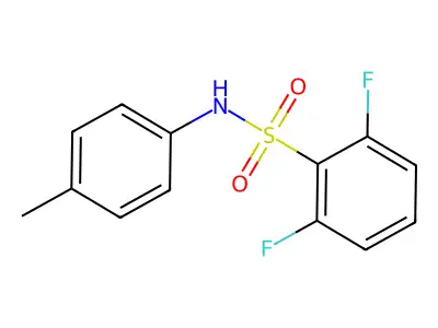 2,6-difluoro-N-(4-methylphenyl)benzenesulfonamide structure