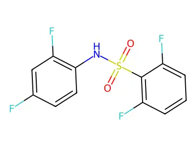 N-(2,4-difluorophenyl)-2,6-difluorobenzenesulfonamide structure