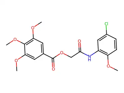 [2-(5-Chloro-2-methoxyanilino)-2-oxoethyl] 3,4,5-trimethoxybenzoate structure